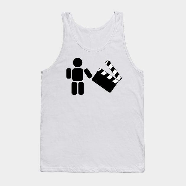 Pictogram holding a movie clapperboard Tank Top by SooperYela